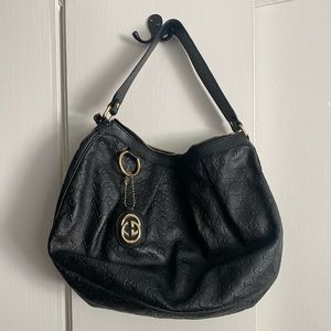 Black Gucci Sukey Hobo Guccissima Leather Medium